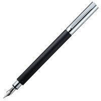 FABER-CASTELL 辉柏嘉 Faber-castell）钢笔签字笔墨水笔学树脂黑色F尖 雄心系列148141