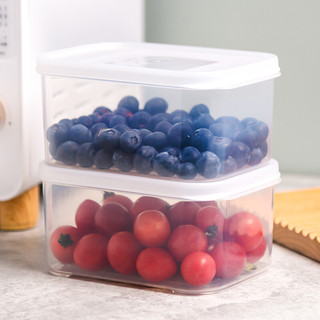 Citylong 禧天龙 保鲜盒 食品级厨房冰箱收纳盒带盖 生鲜蔬菜水果盒冷藏冷冻 0.9L 2个装