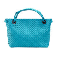 BOTTEGA VENETA 葆蝶家 女士小羊皮手提包 405071V00164470 水蓝色