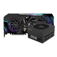 GIGABYTE 技嘉 AORUS系列 RTX 3080 超级雕3.0 超频锁算力版 显卡 10GB 黑色+技嘉 电源 850W