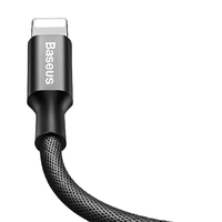 BASEUS 倍思 艺纹系列 Lightning 2A 数据线 布纹编织 0.6m 黑色