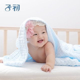 子初新生儿浴巾 柔软吸水洗澡巾 两种尺寸可选 浴巾黄色(120*120cm)