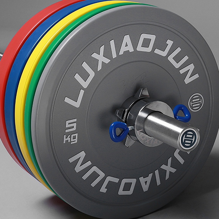 LUXIAOJUN吕小军包邮举重杠铃全胶片彩色橡胶力量举杠铃片