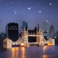 ROKR 若客 立体拼图模型  DIY拼装-伦敦桥【带灯款】