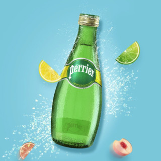 Perrier 巴黎水 充气天然矿泉水 干姜青柠味 330ml*24瓶