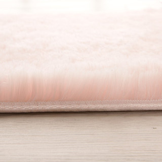KAYE 卡也 加厚长毛地毯 粉色 70*160cm