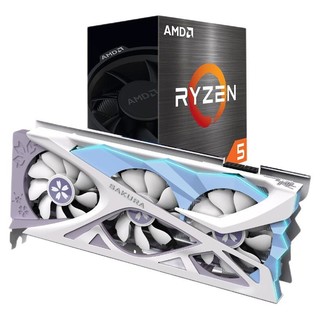 yeston 盈通 RX 6700XT 樱瞳花嫁纪念版 显卡 12GB 白色+锐龙R5-5600X 处理器