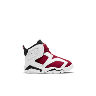 AIR JORDAN 正代系列 jordan 6 retro little flex td 儿童休闲运动鞋 CT4417-106 胭脂红 19.5码