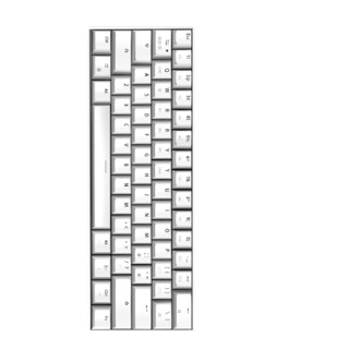 Readson 61键 2.4G蓝牙 多模无线机械键盘 白色 国产青轴 单光
