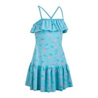 OLAIAN 女童连体裙式泳衣 8562058 湖水蓝/荧光浅粉/米白