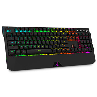 ROYAL KLUDGE RK 灵耀 104键 有线机械键盘 黑色 国产茶轴 RGB