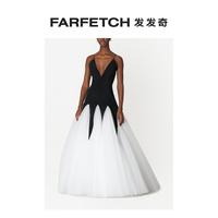 Carolina Herrera女士镂空薄纱分层式礼服FARFETCH发发奇 黑色
