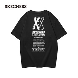 SKECHERS 斯凯奇 Skechers斯凯奇D-Antidote联名系列男款宽松短袖T恤休闲印花上衣