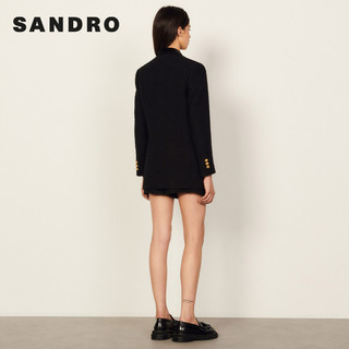 sandro2021秋冬新款女装质感单排扣镶边西装外套SFPVE00571