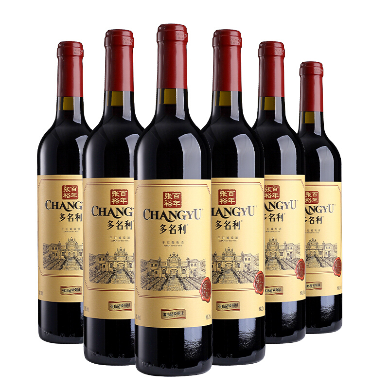 多名利 赤霞珠干型红葡萄酒 6瓶*750ml套装