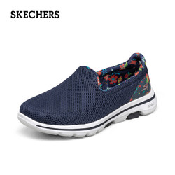 SKECHERS 斯凯奇 Skechers斯凯奇2021官方新款女鞋GOWALK轻便一脚蹬懒人鞋健步鞋