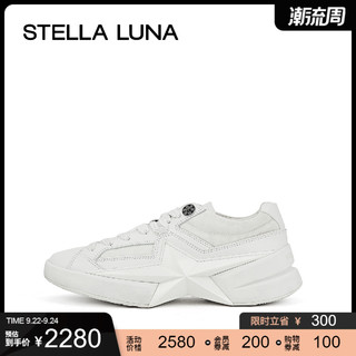 STELLA LUNA2021秋冬新款时尚休闲圆头星星轻便运动跑鞋休闲鞋女  01白色 35