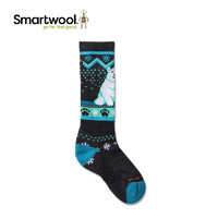 Smartwool 儿童冬季运动全减震图案高筒袜滑雪户外运动袜防寒1588