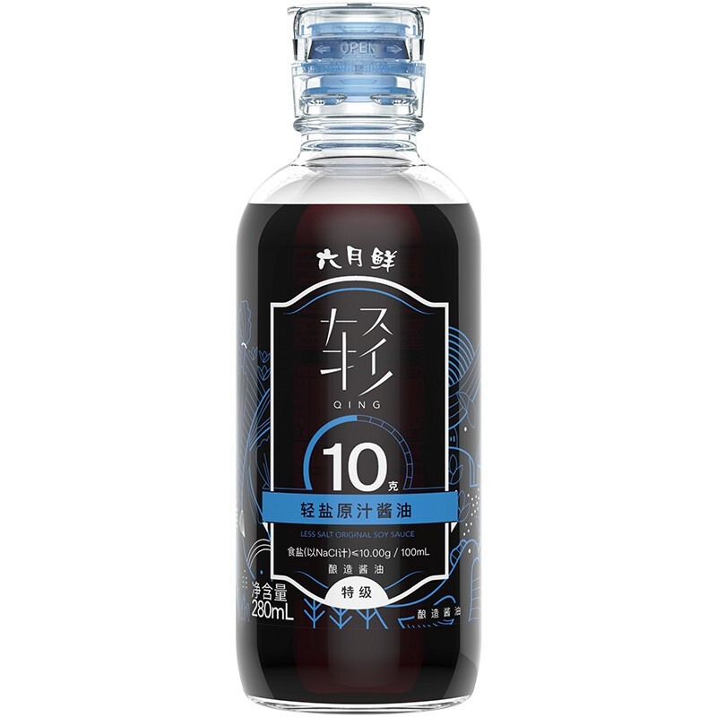 Shinho 欣和 生抽 六月鲜·轻10克轻盐特级原汁酱油280ml