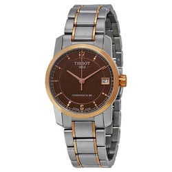 TISSOT 天梭 Tissot T-Classic Automatic Brown Dial Ladies Watch T0872075529700