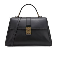 BOTTEGA VENETA 葆蝶家 女士牛皮手提包 498993VALKD1000 黑色 中号