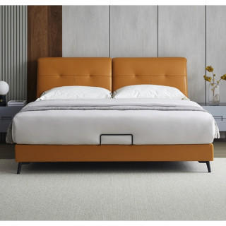 zuoyou左右家私dr111现代简约皮床蓝色180200cm