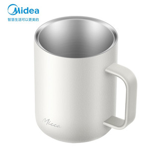 Midea 美的 快速降温水杯子男女创意个性潮流马克咖啡杯情侣水杯可爱茶杯 280ML  白色