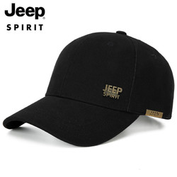 JEEP 吉普 帽子男士棒球帽秋外运动品牌男帽A0152 黑色