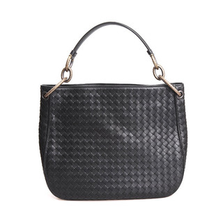 BOTTEGA VENETA 葆蝶家 女士牛皮单肩包 494119VO0AD1000 黑色 小号