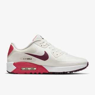 NIKE 耐克 Air Max 90 G 男子高尔夫鞋 CU9978-105 杏色/红色/酒红色 40