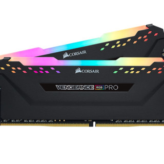 USCORSAIR 美商海盗船 复仇者RGB PRO系列 DDR4 3000MHz RGB 台式机内存 灯条 黑色  64GB 32GBx2 CMW64GX4M2D3000C16