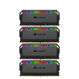 USCORSAIR 美商海盗船 统治者系列 DDR4 3000MHz RGB 台式机内存 灯条 黑色 64GB 16GB*4 CMT64GX4M4C3000C15