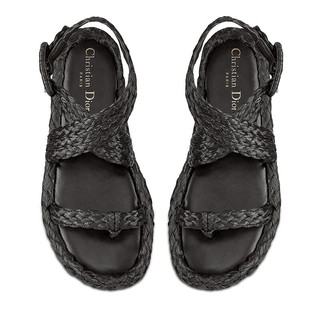 Dior 迪奥 女士平底凉鞋 KCQ513WJU_S900 黑色 38.5