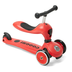 COOGHI 酷骑 儿童滑板车1-5岁可坐可骑可滑二合一多功能溜娃神器宝宝单脚平衡车V2玩具车 V2圣诞红