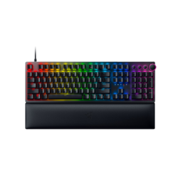 RAZER 雷蛇 猎魂光蛛V2 104键 有线机械键盘 黑色 线性光轴 RGB