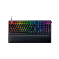 RAZER 雷蛇 猎魂光蛛V2 104键 有线机械键盘 黑色 段落光轴 RGB