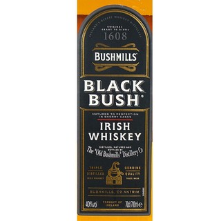 BUSHMILLS 布什米尔 爱尔兰 黑色布什威士忌 40%vol 700ml
