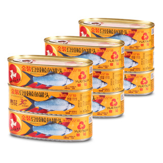 粤花金装豆豉鲮鱼罐头227g9罐