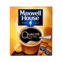 麦斯威尔 法国进口速溶香醇金咖啡冻干粉 黑咖啡 1.8g*25条 便携装