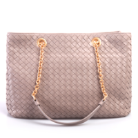 BOTTEGA VENETA 葆蝶家 NTRECCIATO 女士羊皮革单肩包 428052VO0BG2443 浅卡其色