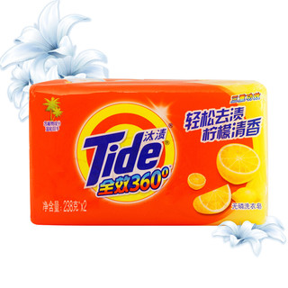 Tide 汰渍 全效360系列 无磷洗衣皂 238g*10块 柠檬清香