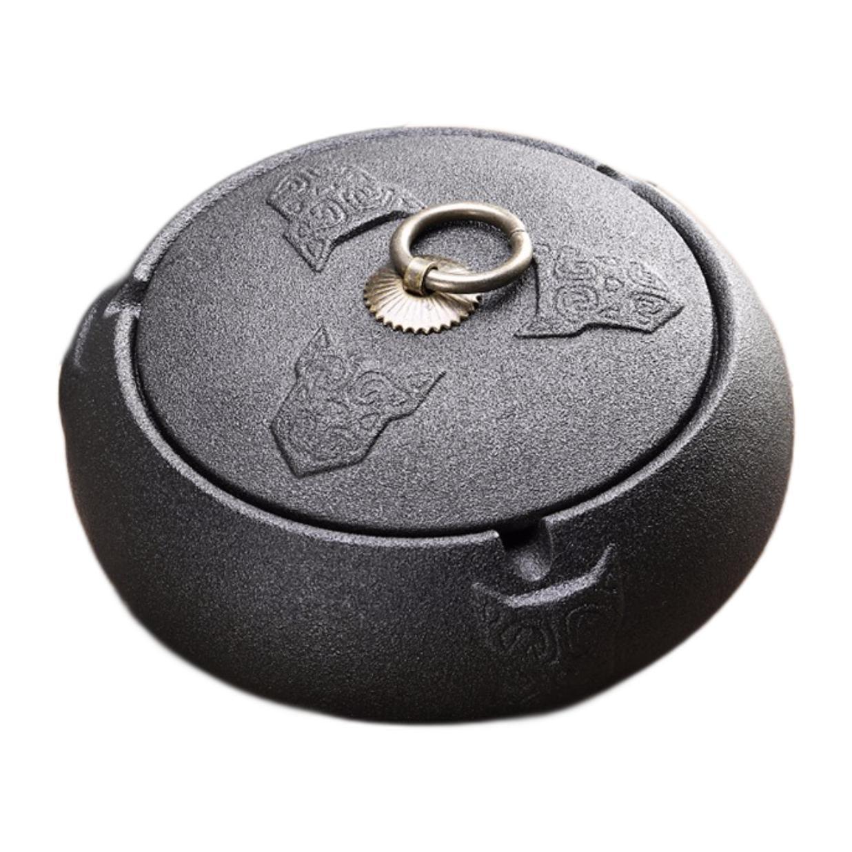 唐丰 TF8314 帝候 陶瓷带盖烟灰缸