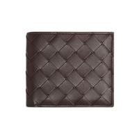 BOTTEGA VENETA 葆蝶家 男士双折钱包 605721VCPQ62117 巧克力棕/番茄色