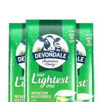DEVONDALE 德运 澳洲德运低脂高钙成人奶粉中老年女士学生脱脂奶1kg袋装