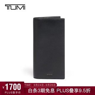 TUMI 途明 NASSAU SLG系列男士/中性商务旅行高端时尚皮革钱包01262143DS 黑色