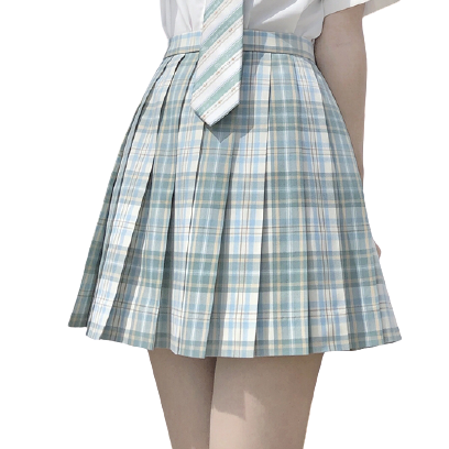 Swallowjk 燕子家的JK校服 四季奶青 JK制服 女士格裙 42cm S