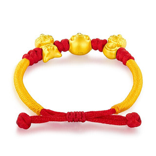 LUKFOOK JEWELLERY 六福珠宝 HIGTBB0002 儿童吉祥虎头足金手绳 13cm 2.67g