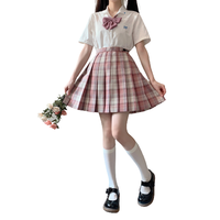 春日制服部 抚子香 JK制服 女士格裙 粉色 42cm S