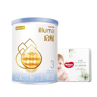 illuma 启赋 蓝钻系列 幼儿奶粉 国行版 3段 350g+HUGGIES 好奇 心钻装系列 纸尿裤 XL4片 小森林款