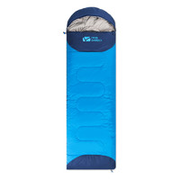 牧高笛户外装备 成人户外旅行可拼接保暖室内露营单人隔脏棉睡袋1.35KG EX19562004 海蓝（右）